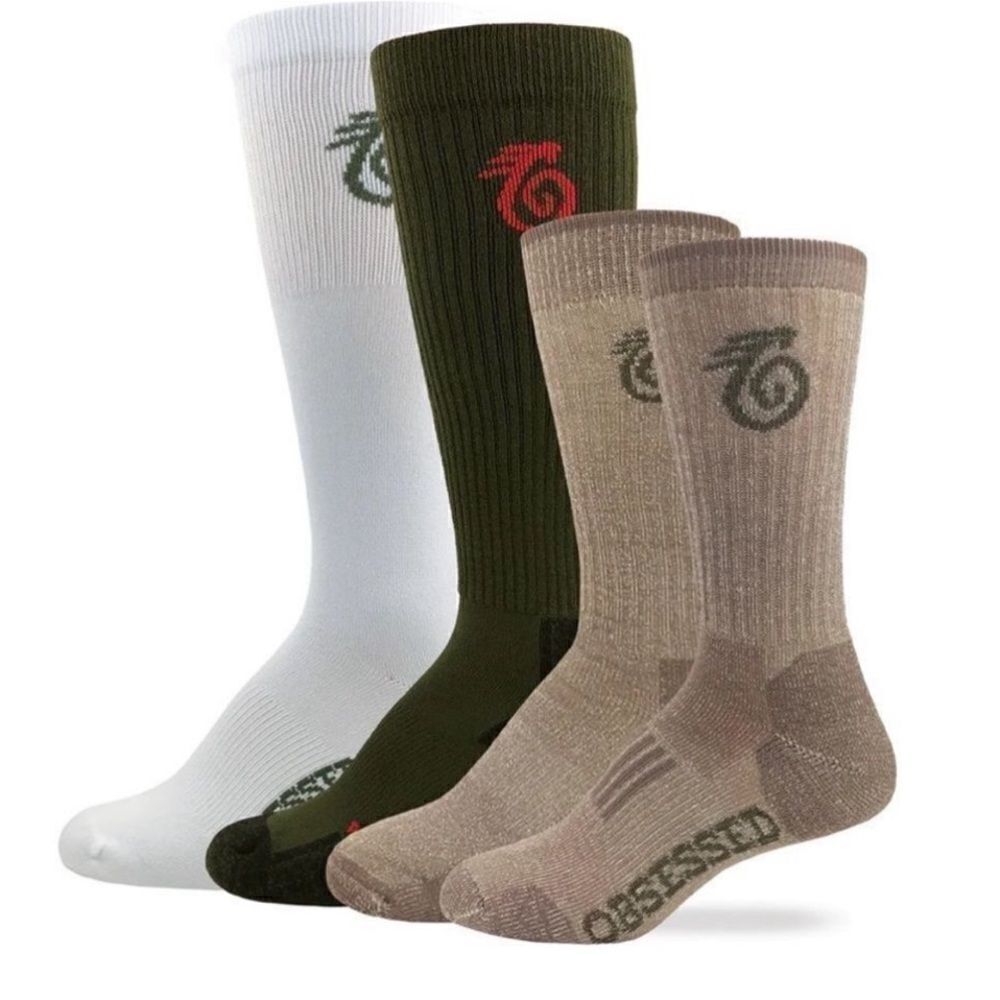 Outdoor Obsession Hunter’s Essential 4‎ Pack Socks, Size M, NWT